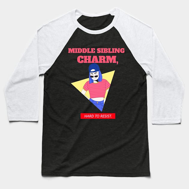 Middle children charm Baseball T-Shirt by Hermit-Appeal